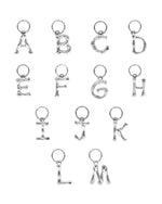 Letter big charm silver