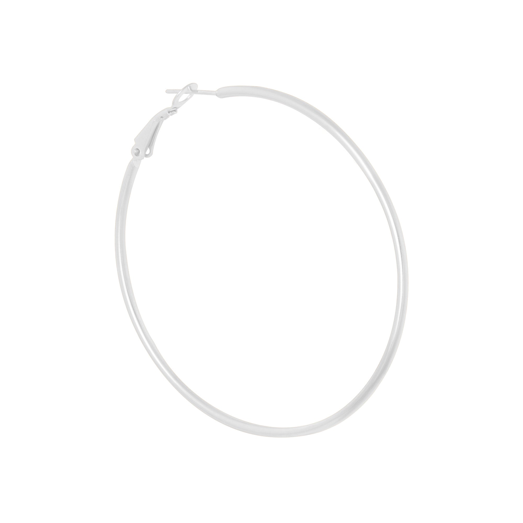 Big round hoop silver
