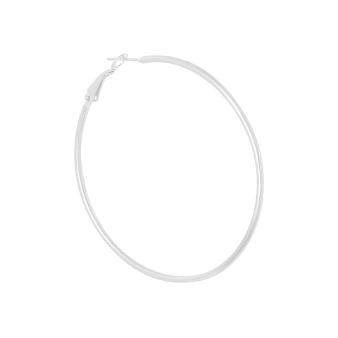 Big round hoop silver