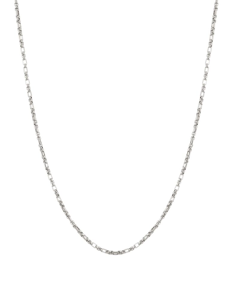 Bones necklace silver 62cm