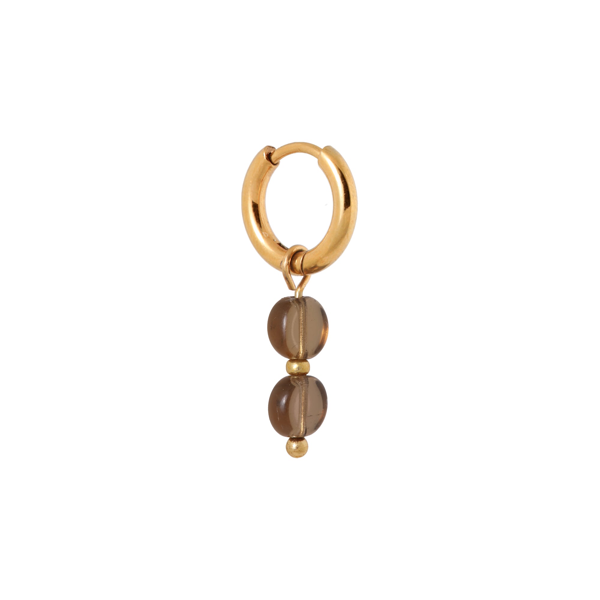 Brown round hoop gold