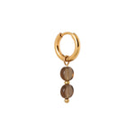Brown round hoop gold