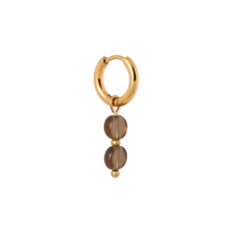 Brown round hoop gold