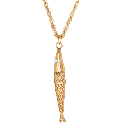 Catch of the day necklace gold