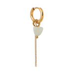 Chain green heart hoop gold