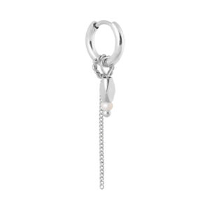 Chain medusa hoop silver