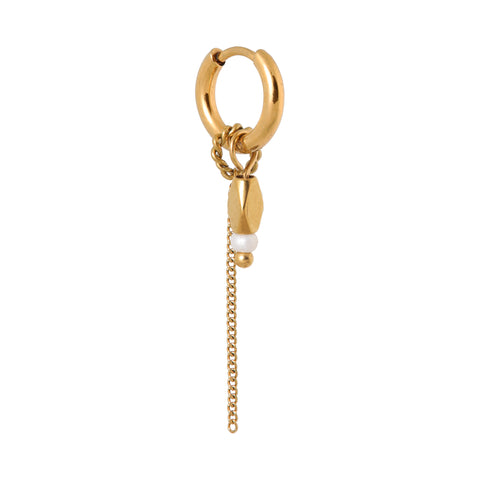 Chain medusa hoop gold