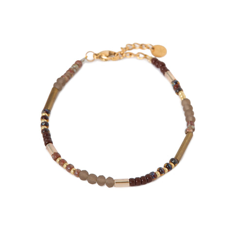 Chique brown bracelet gold