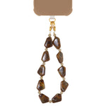Chocolate phone cord gold