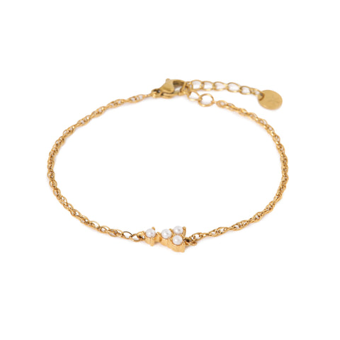 Classy pearl bracelet gold