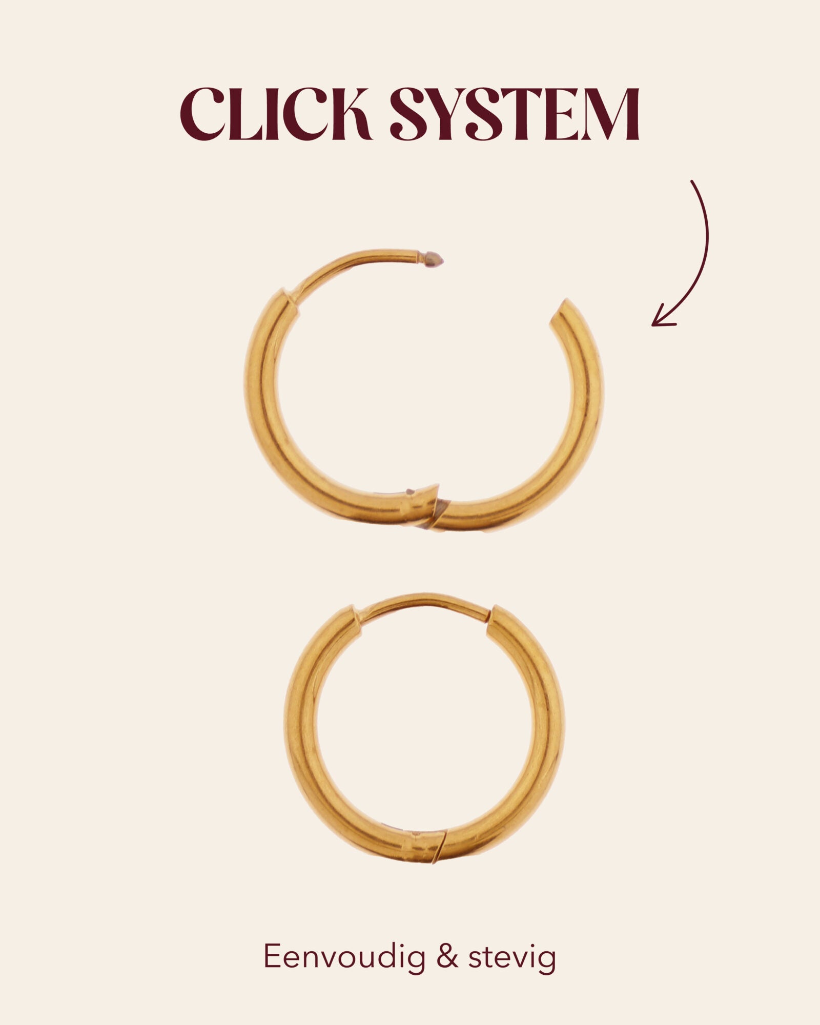 Twirl hoop gold