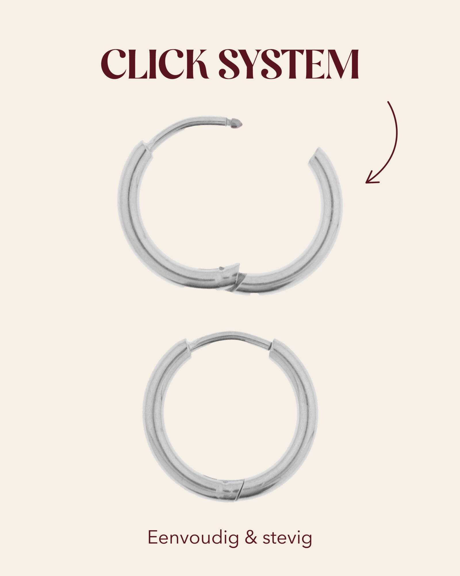 Cloudy hoop silver