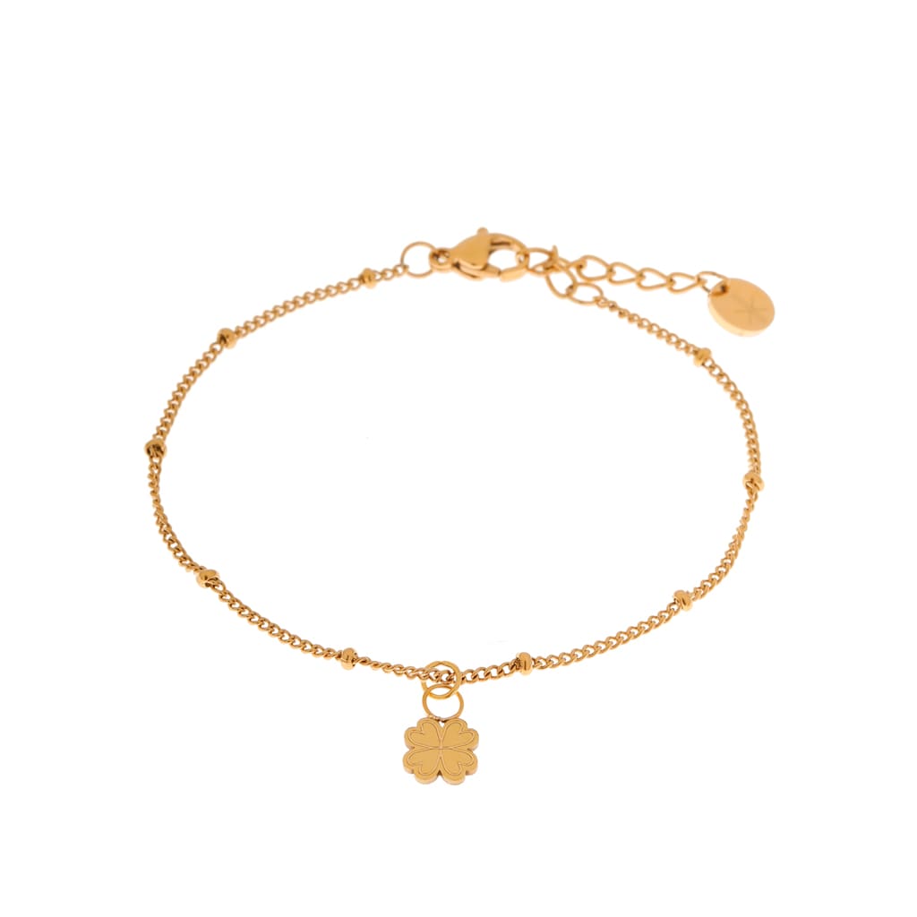 Lucky clover bracelet gold