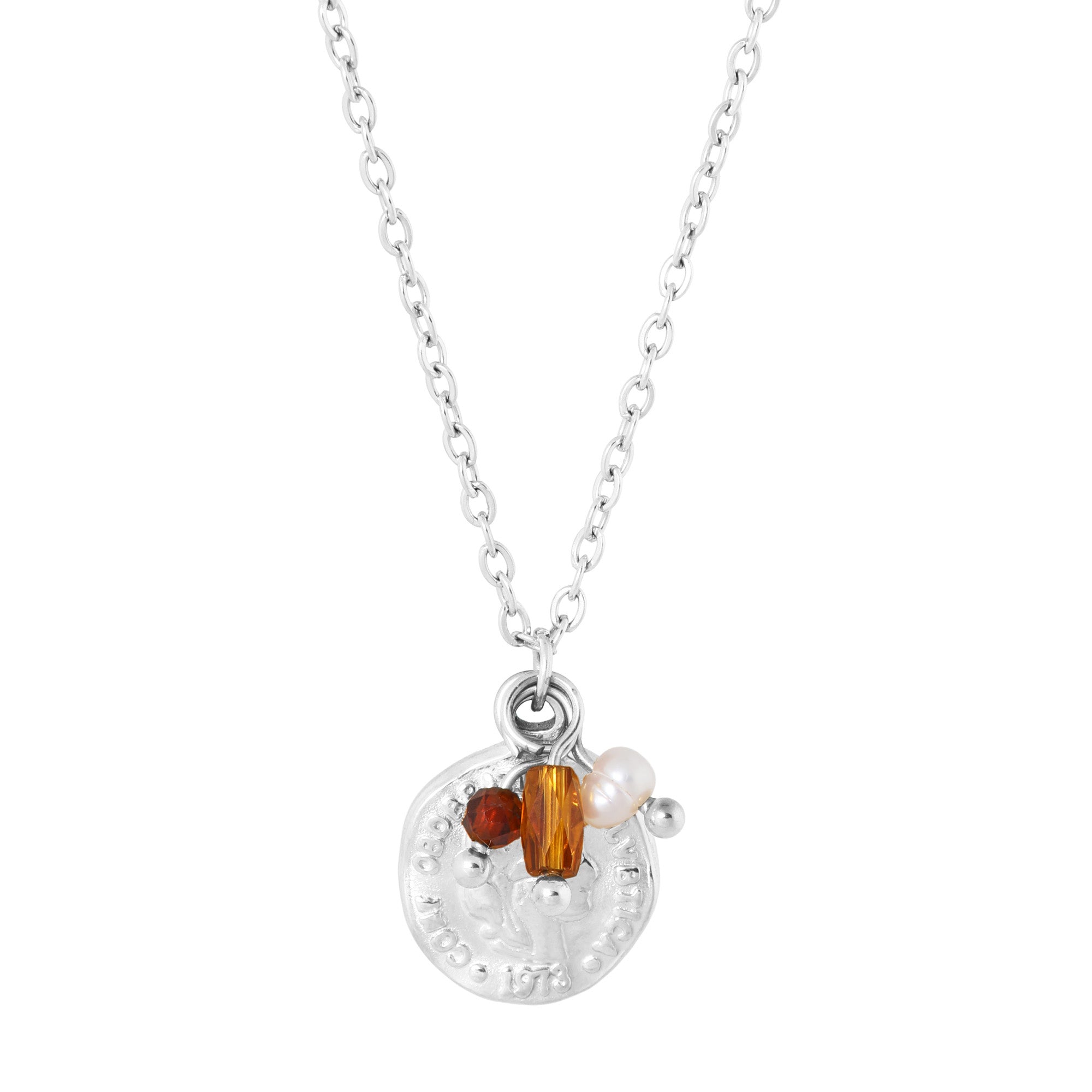 Coin necklace silver