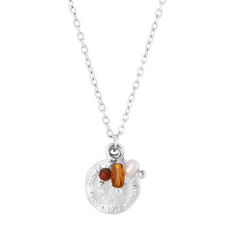 Coin necklace silver