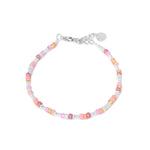 Colorful rainbow bracelet silver
