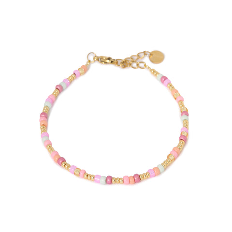 Colorful rainbow bracelet gold