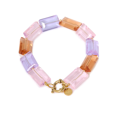 Colorful shiny bracelet gold