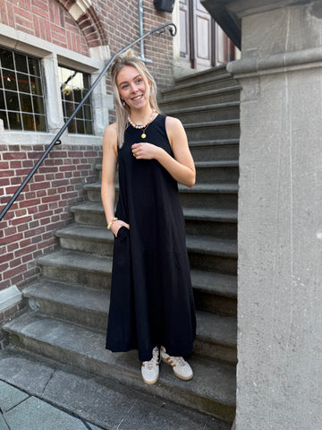 Selected Luisa linen dress - Black