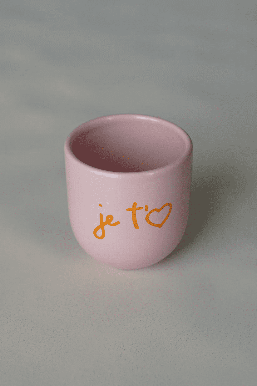Sisi cup je t'aime pink/orange
