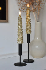LED X-mas tree candle gold