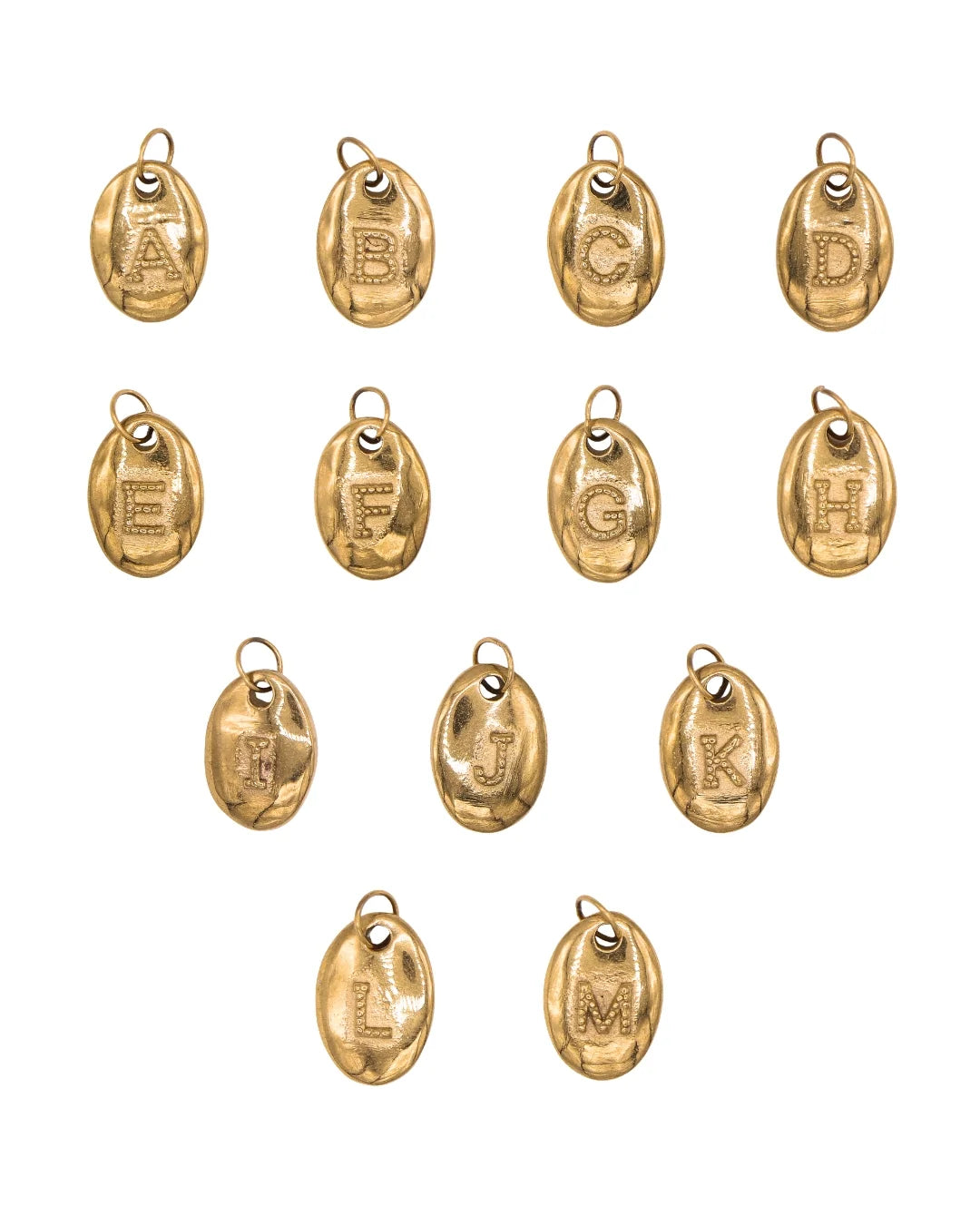 Letter dots charm gold