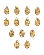 Letter dots charm gold