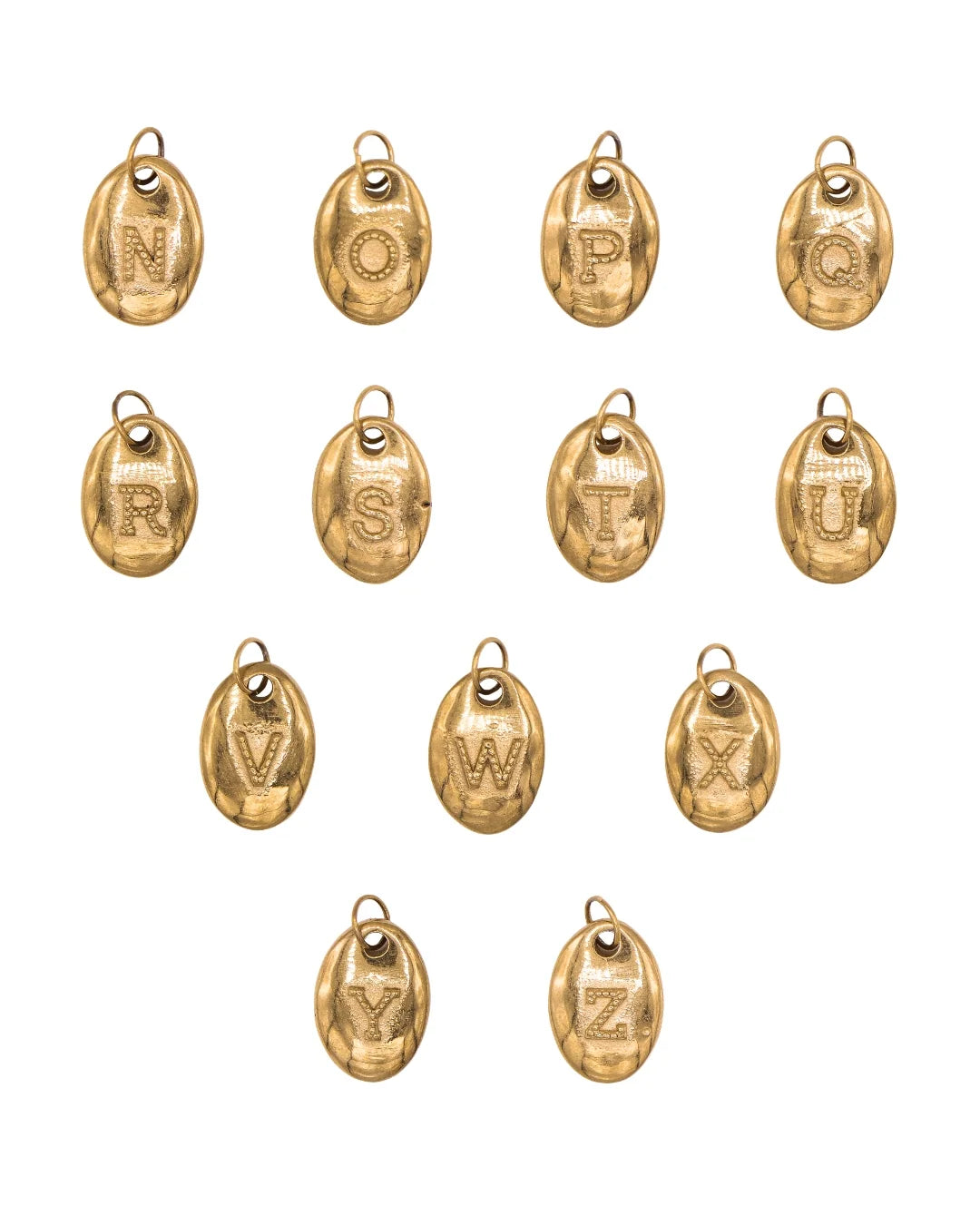 Letter dots charm gold