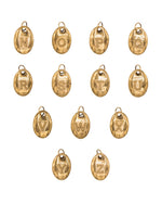 Letter dots charm gold