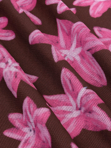 Dress Lauren - Brown Flower