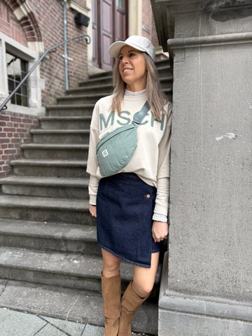 Yaslisana hmw short denim skirt s. noos - dark blue denim