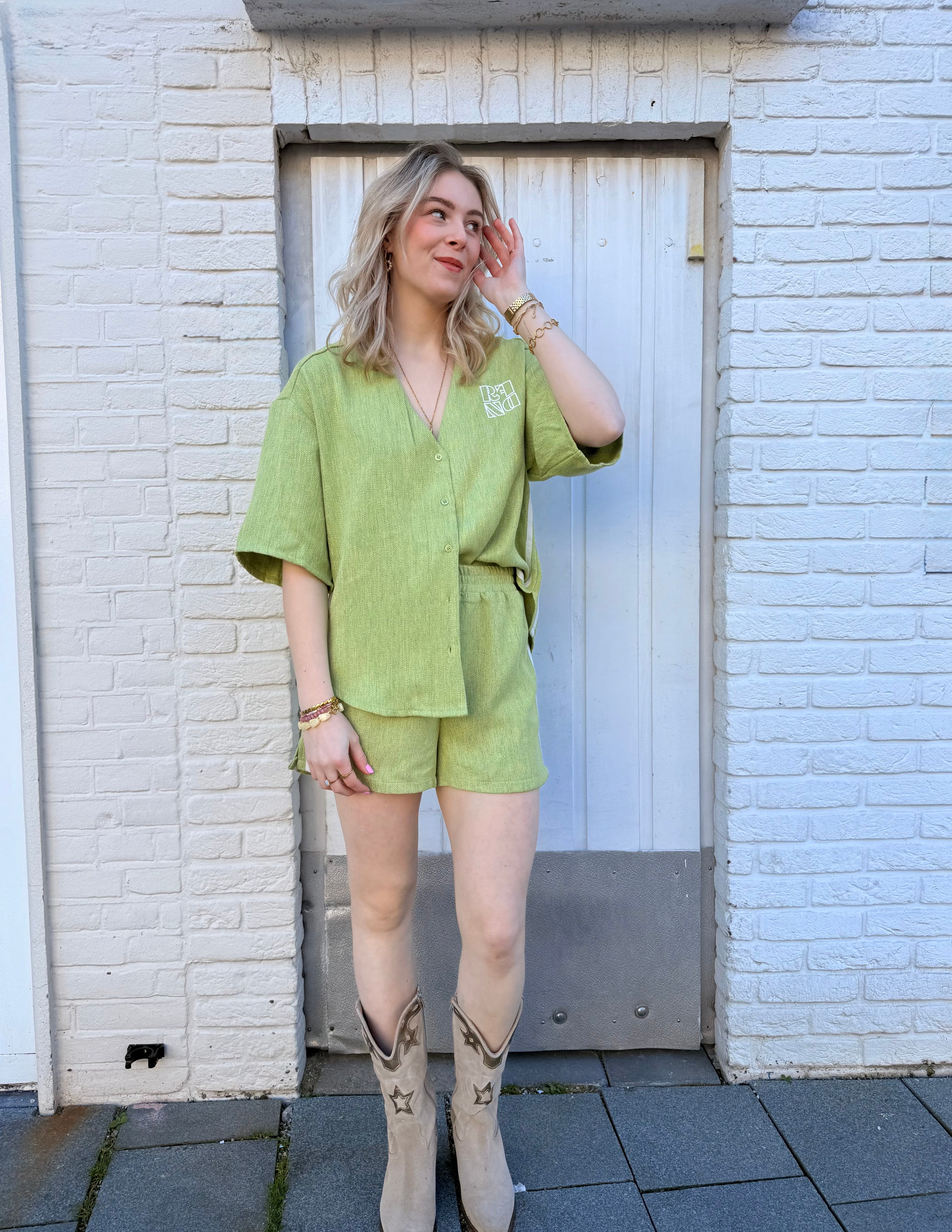 baseball shirt BENNIE - matcha