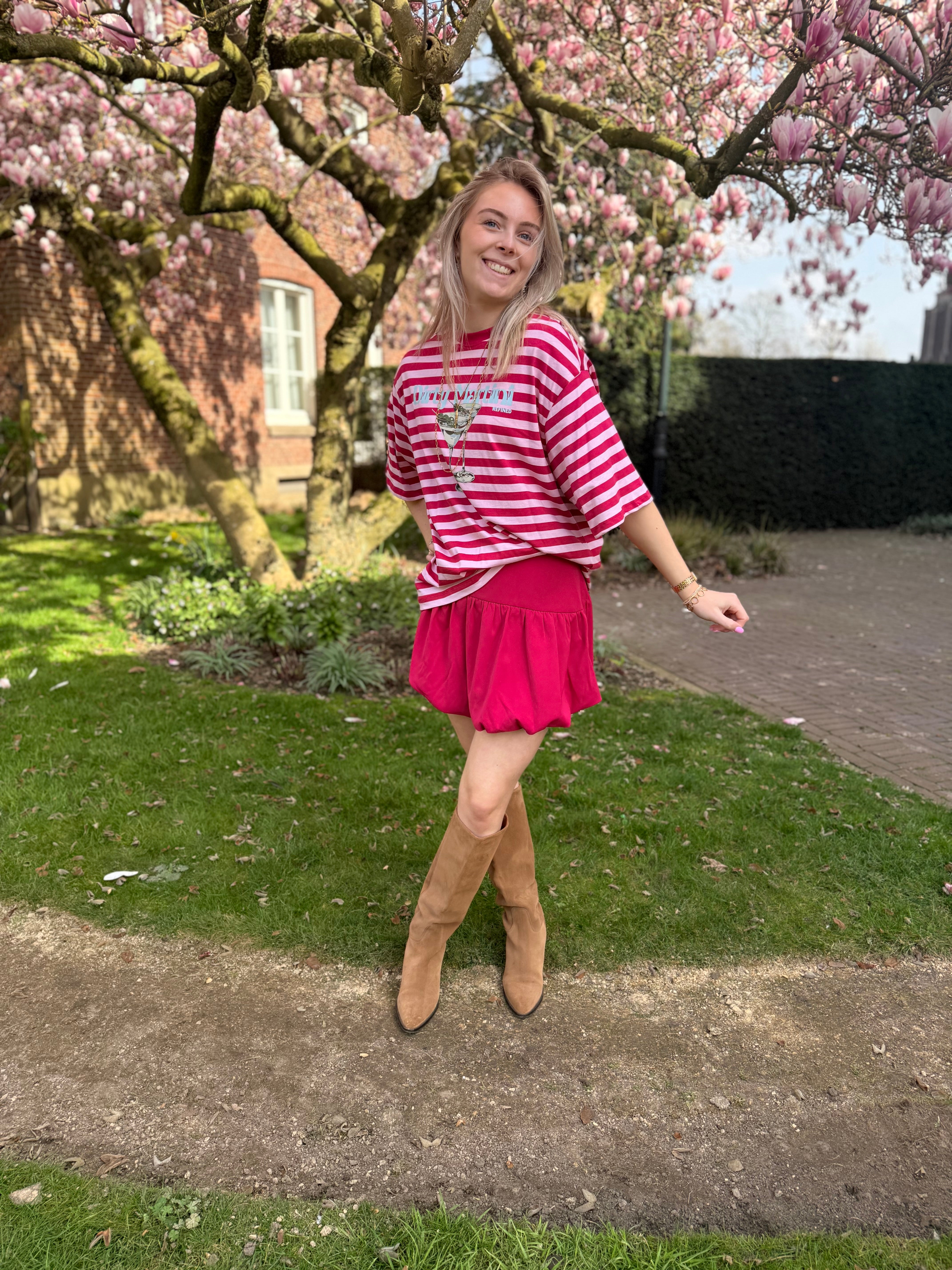 Balloonskirt RHEA - raspberry