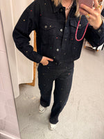 Studded denim jacket TRIXIE - Blue denim