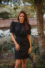 Yasilza 2/4 sequin dress - show - black