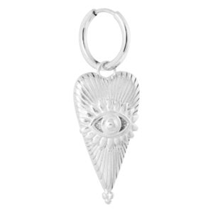 Eye of love hoop silver