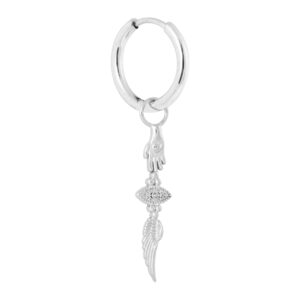 Eyecatcher hoop silver