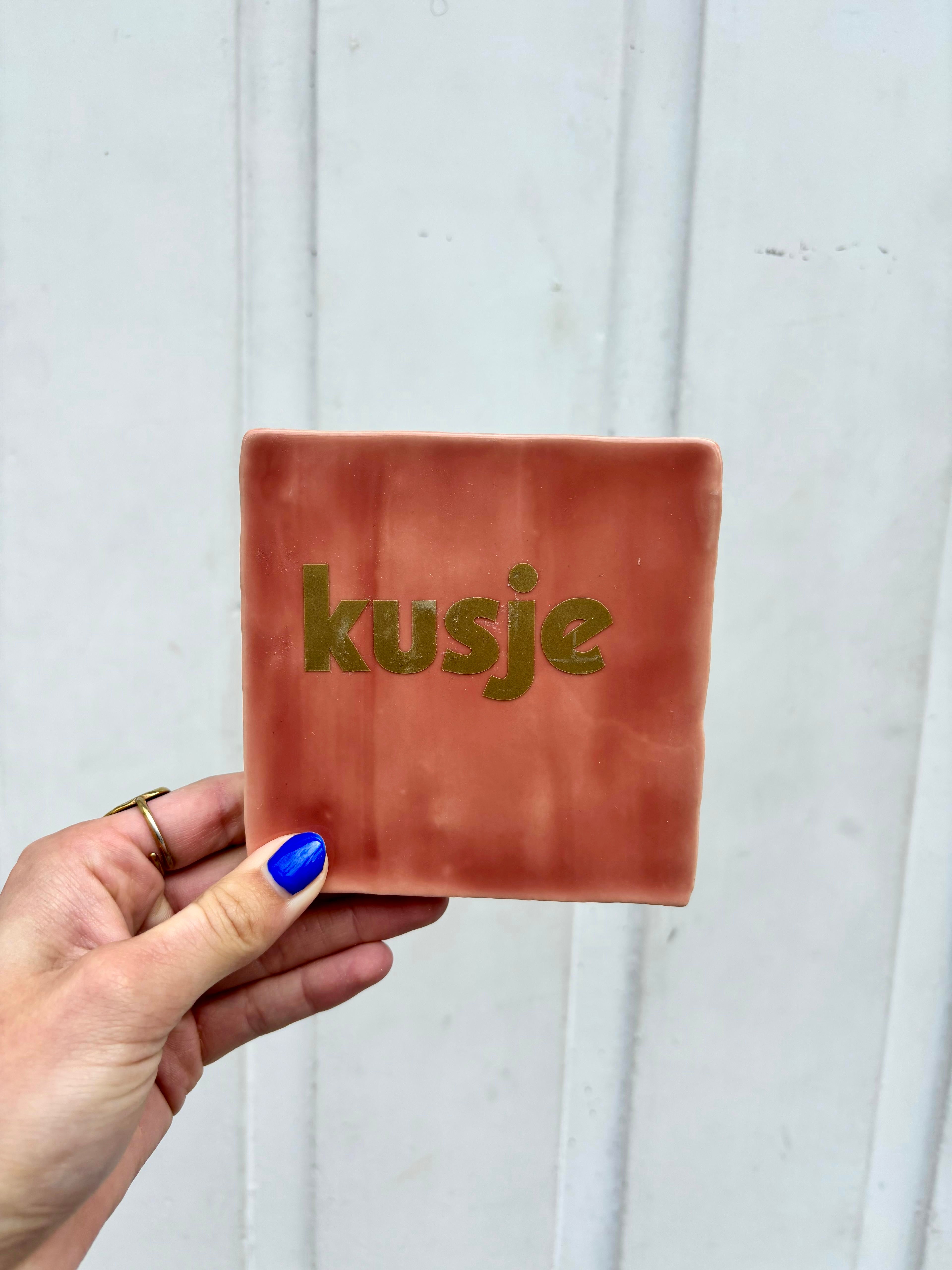 Tegel - Kusje- roze goud