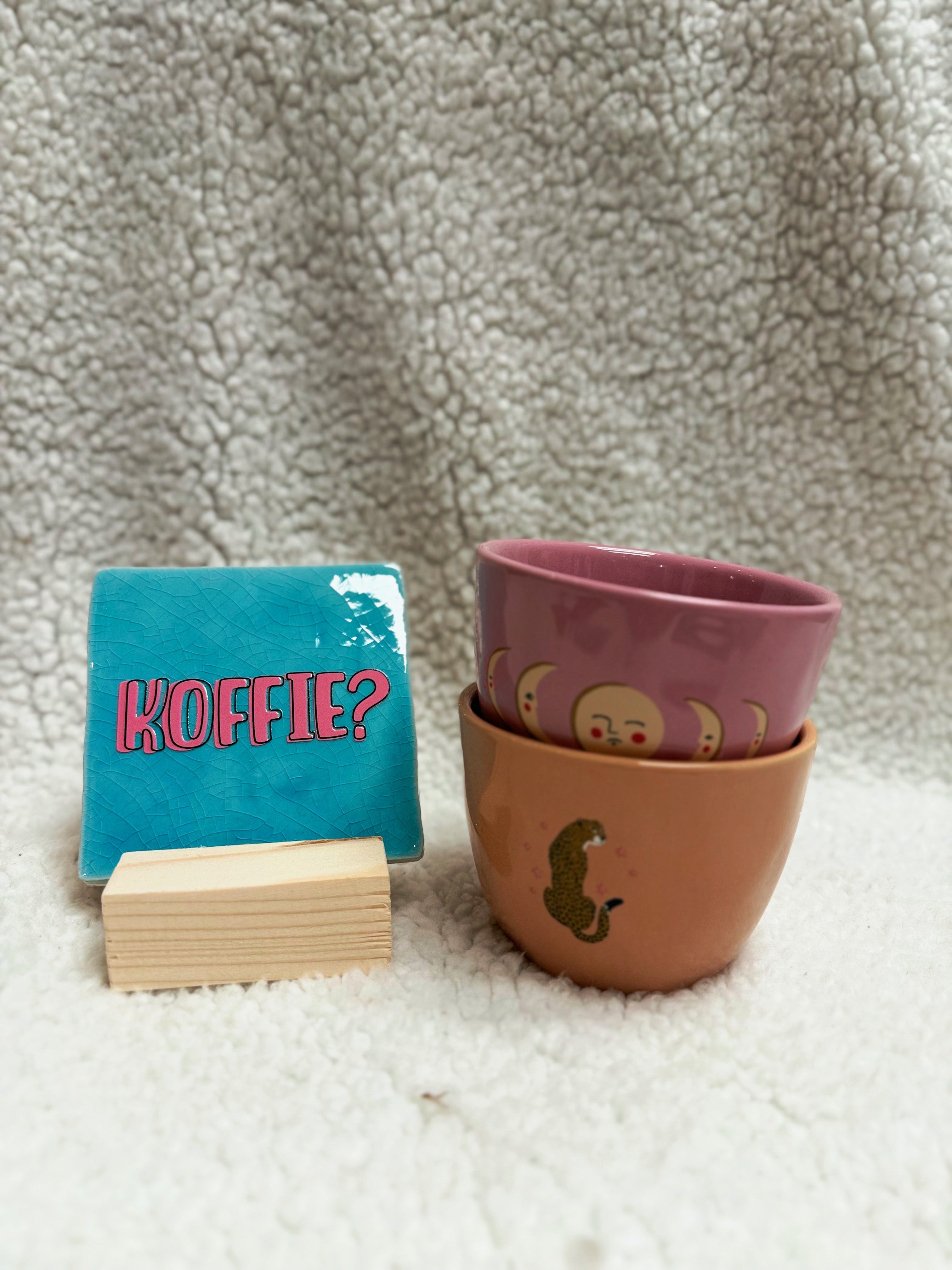 Tegel - Koffie? - Blauw