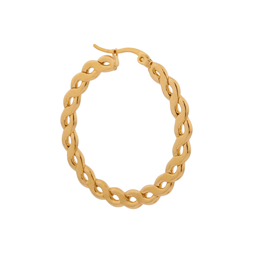 Single Flat braid hoop gold