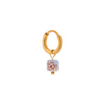 Single Flower Power Hoop Gold