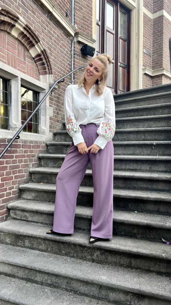 Blouse Blossom - white/pink/lilac