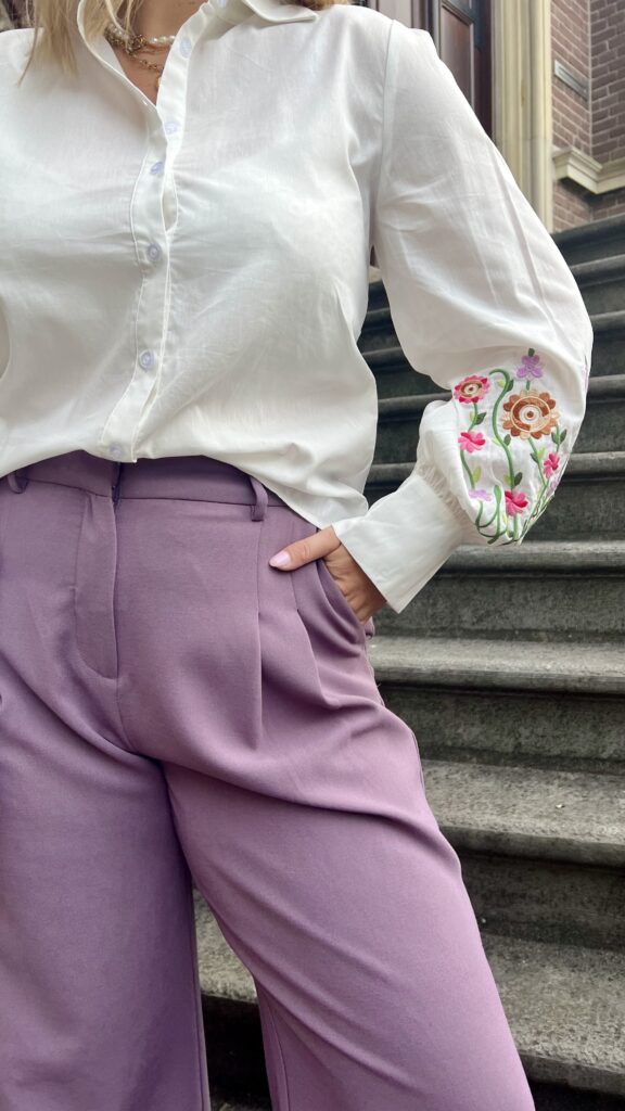 Blouse Blossom - white/pink/lilac