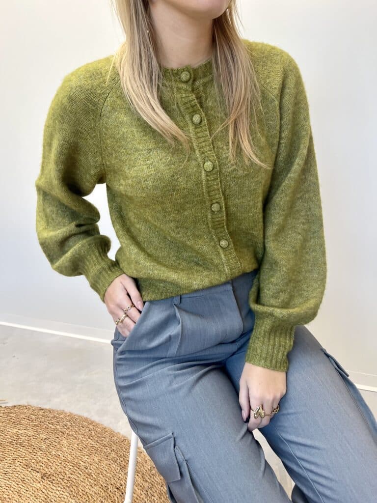 mschzasha hope cardigan - avocado