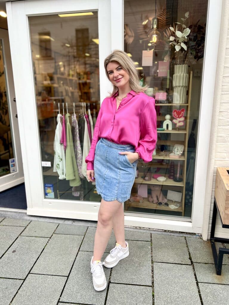 Slftalia franziska ls shirt - phlox pink