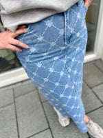 ladies woven denim skirt GIGI - light blue