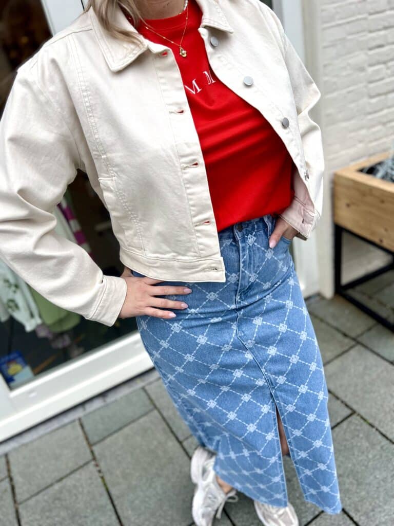MSCHCantell Zeina Denim Jacket - Vanilla ice