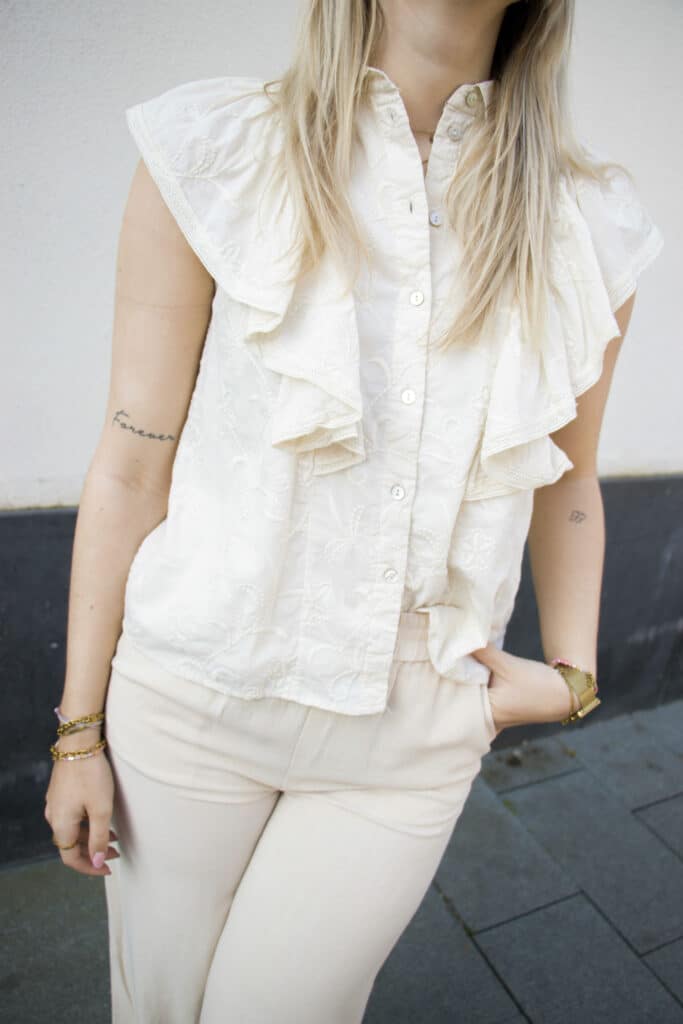 Yasfridi ss shirt - white asparagus