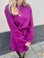 Knitted sweat dress Cheri - purple