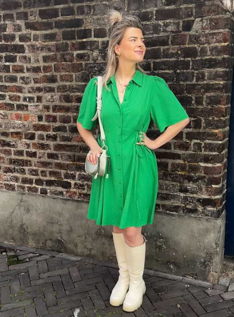 Yasgenea 2/4 shirt dress s. - Green Bee